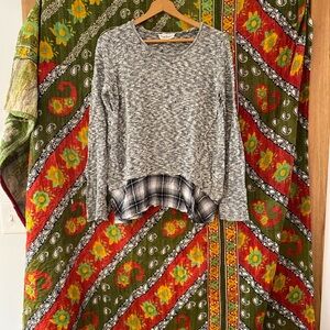 Cloud Chaser Black and Gray Knit Sweater